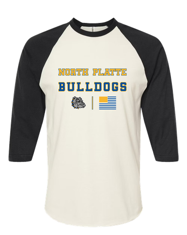 North Platte Bulldogs Spirit Flag Women's Baseball T-Shirt