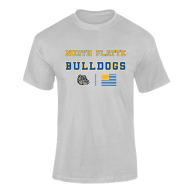 North Platte Bulldogs Spirit Flag Men's SS T-Shirt