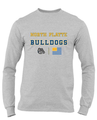 North Platte Bulldogs Spirit Flag Men's Premium LS T-Shirt