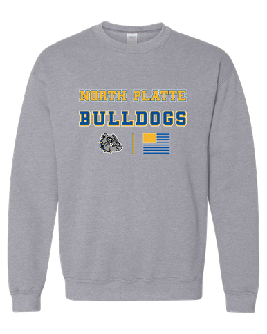 North Platte Bulldogs Spirit Flag Men's Sweatshirt