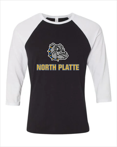 North Platte Bulldogs Mascot #2 Women's Baseball T-Shirt