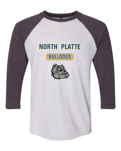 North Platte Bulldogs Mascot #3 Women's Baseball T-Shirt