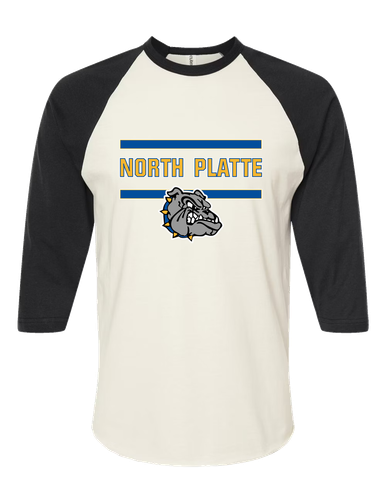 North Platte Bulldogs Mascot #4 Women's Baseball T-Shirt