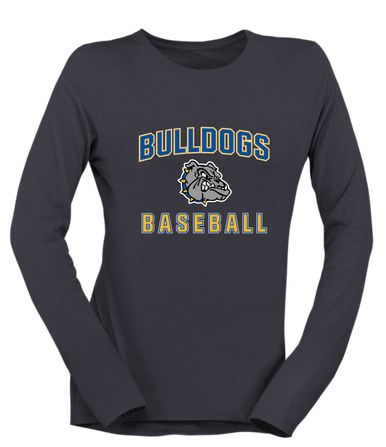 North Platte Bulldogs Baseball #1 Women's Premium LS T-Shirt