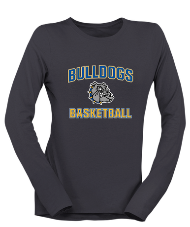 North Platte Bulldogs Basketball #1 Women's LS T-Shirt