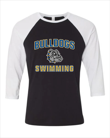 North Platte Bulldogs Swimming Women's Baseball T-Shirt