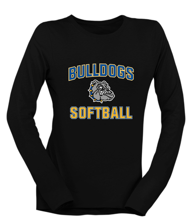 North Platte Bulldogs Softball #1 Women's LS T-Shirt