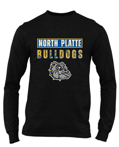 North Platte Bulldogs Mascot #9 Men's LS T-Shirt