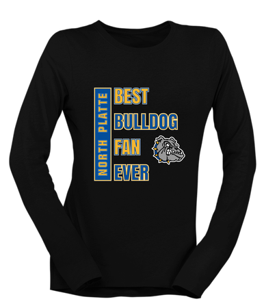 North Platte Bulldogs Best Bulldog Fan Women's LS T-Shirt