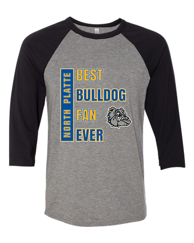 North Platte Bulldogs Best Bulldog Fan Women's Baseball T-Shirt