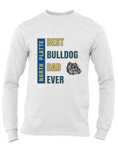 North Platte Bulldogs Best Bulldog Dad Men's Premium LS T-Shirt