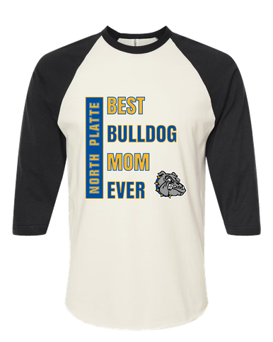 North Platte Bulldogs Best Bulldog Mom Women's Baseball T-Shirt