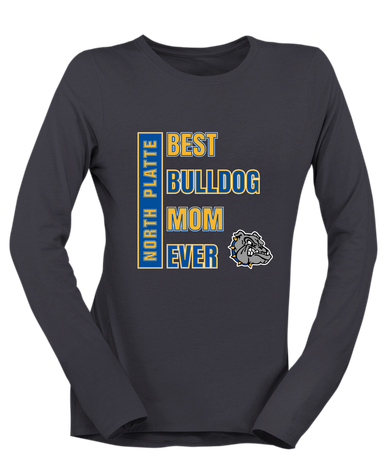 North Platte Bulldogs Best Bulldog Mom Women's LS T-Shirt