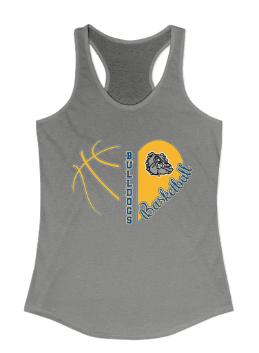 North Platte Bulldogs Heart Basketball Women's Tank Top