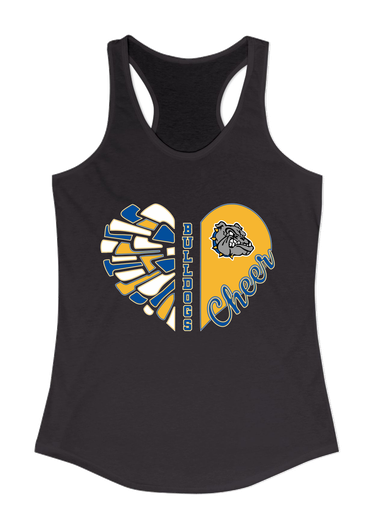 North Platte Bulldogs Heart Cheer Women's Tank Top