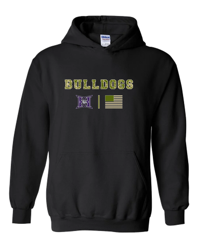 Hermiston Bulldogs Camo Flag Men's Hoodie