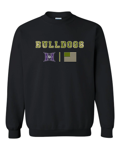 Hermiston Bulldogs Camo Flag Men's Sweatshirt