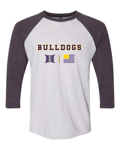 Hermiston Bulldogs Team Colors Flag Men's Baseball T-Shirt