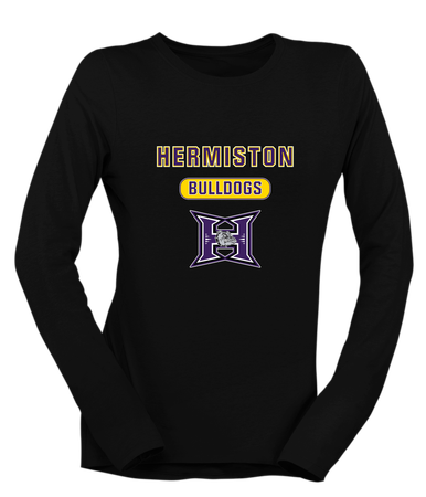 Hermiston Bulldogs Mascot #3 Women's LS T-Shirt