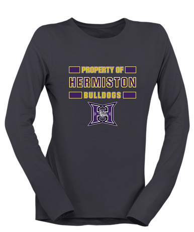 Hermiston Bulldogs Property Of Women's LS T-Shirt