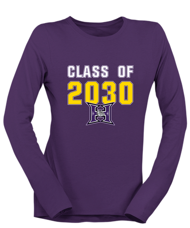 Hermiston Bulldogs Class of 2030 Women's LS T-Shirt