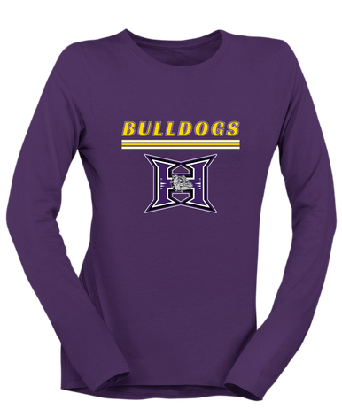 Hermiston Bulldogs Mascot #8 Women's LS T-Shirt