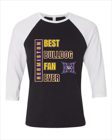 Hermiston Bulldogs Best Bulldog Fan Women's Baseball T-Shirt
