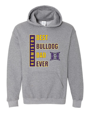 Hermiston Bulldogs Best Bulldog Dad Men's Hoodie