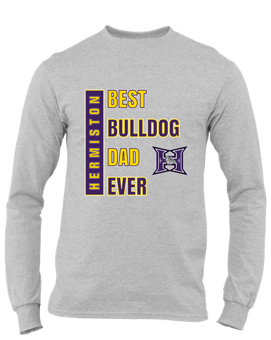 Hermiston Bulldogs Best Bulldog Dad Men's LS T-Shirt