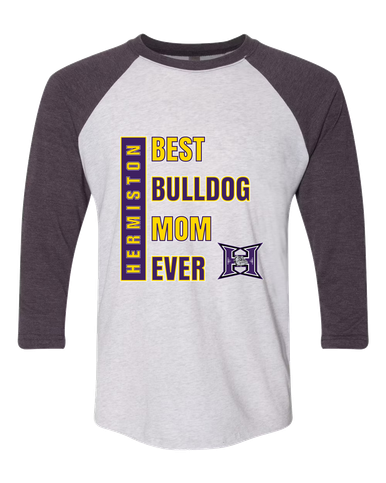 Hermiston Bulldogs Best Bulldog Mom Women's Baseball T-Shirt