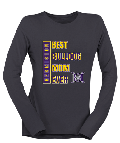 Hermiston Bulldogs Best Bulldog Mom Women's LS T-Shirt