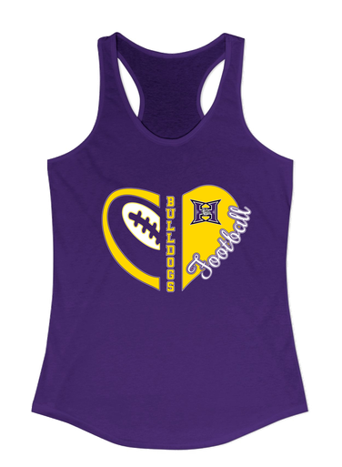 Hermiston Bulldogs Heart Football Women's Tank Top