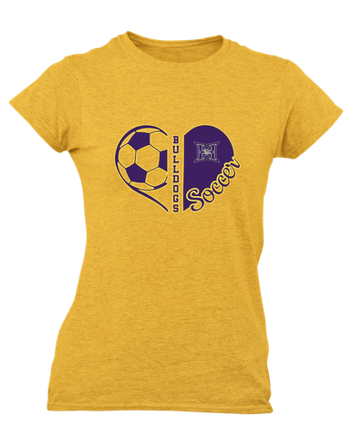 Hermiston Bulldogs Heart Soccer Women's SS T-Shirt