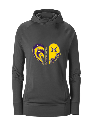 Hermiston Bulldogs Heart Track Women's Hoodie