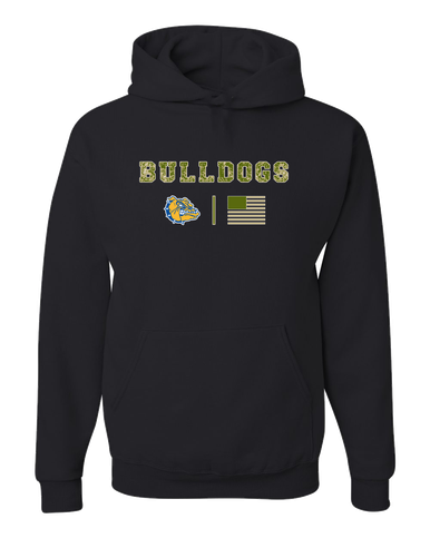 Natchez Bulldogs Camo Flag Men's Premium Hoodie