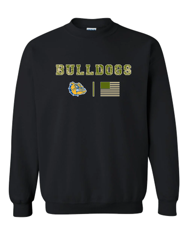 Natchez Bulldogs Camo Flag Men's Sweatshirt