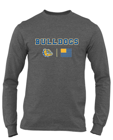 Natchez Bulldogs Team Colors Flag Men's Premium LS T-Shirt