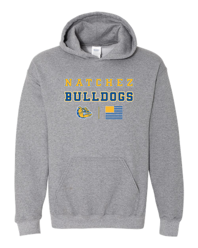 Natchez Bulldogs Spirit Flag Men's Hoodie