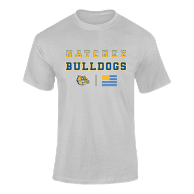 Natchez Bulldogs Spirit Flag Men's SS T-Shirt