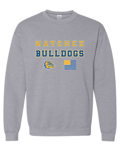 Natchez Bulldogs Spirit Flag Men's Sweatshirt