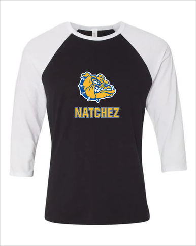 Natchez Bulldogs Mascot #2 Women's Baseball T-Shirt