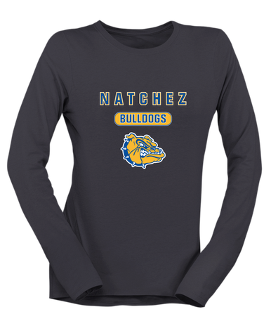 Natchez Bulldogs Mascot #3 Women's Premium LS T-Shirt