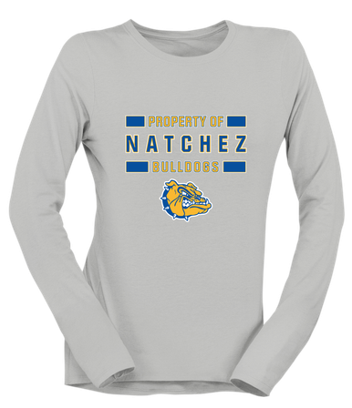Natchez Bulldogs Property Of Women's Premium LS T-Shirt