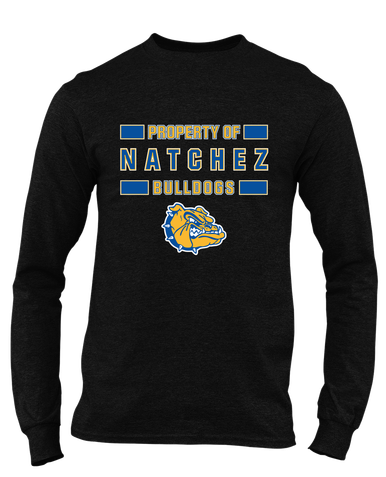 Natchez Bulldogs Property Of Men's LS T-Shirt
