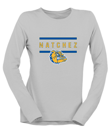 Natchez Bulldogs Mascot #4 Women's LS T-Shirt