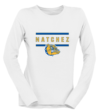 Natchez Bulldogs Mascot #4 Women's Premium LS T-Shirt