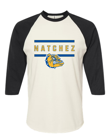 Natchez Bulldogs Mascot #4 Women's Baseball T-Shirt