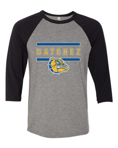 Natchez Bulldogs Mascot #4 Men's Baseball T-Shirt