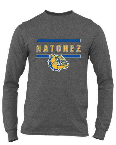 Natchez Bulldogs Mascot #4 Men's LS T-Shirt