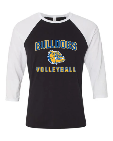 Natchez Bulldogs Volleyball Women's Baseball T-Shirt
